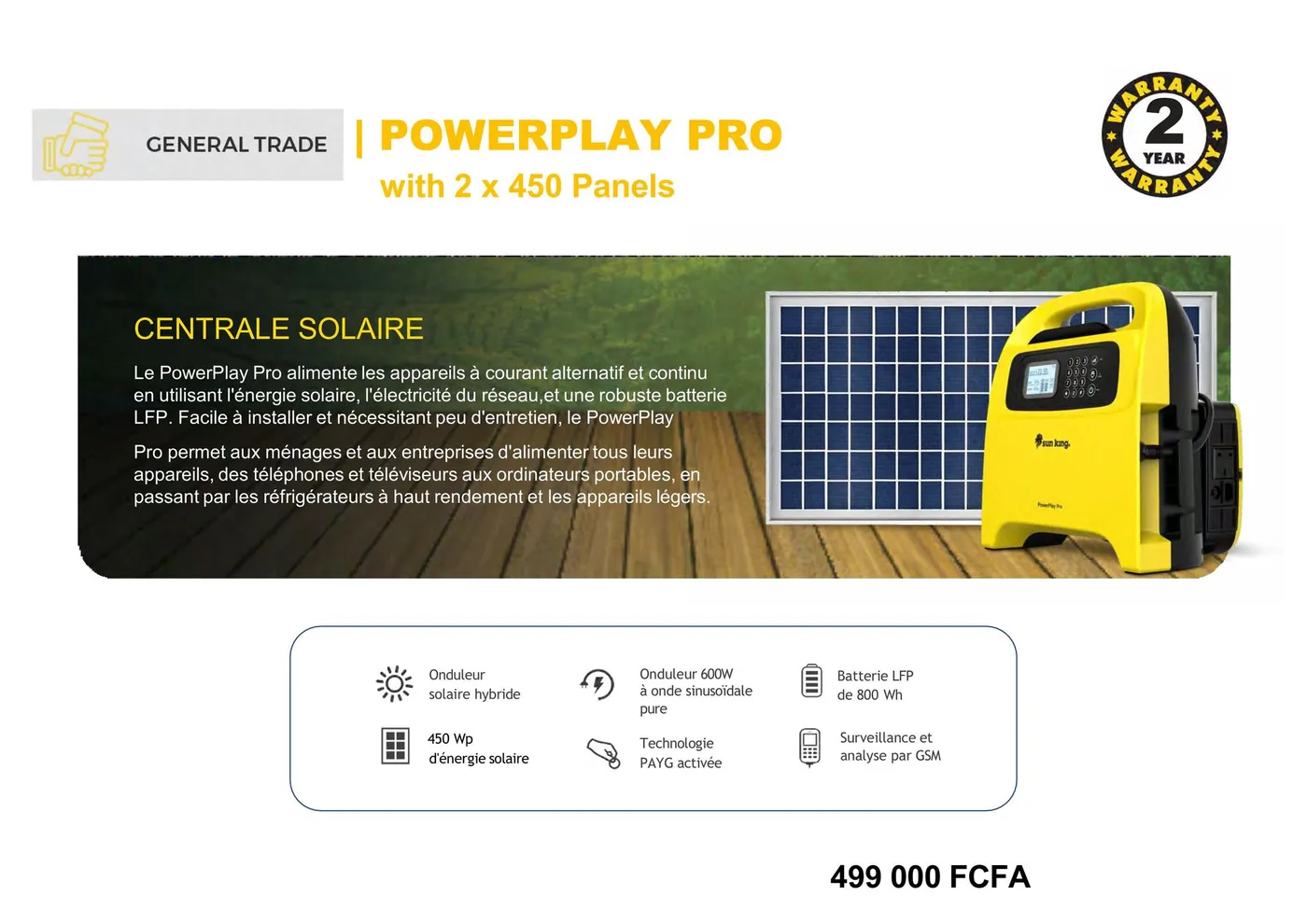 PowerPlay Pro + 2 panneaux 450 W